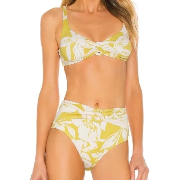 L*space chartreuse 70’s high cut 2 piece